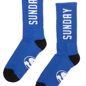 SUNDAY STRENGTH CREW SOCKS
Blue/White